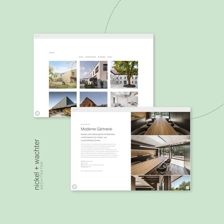 Nickel Wachter Architekten - Webdesign by Design & Grafikstudio KNODAN