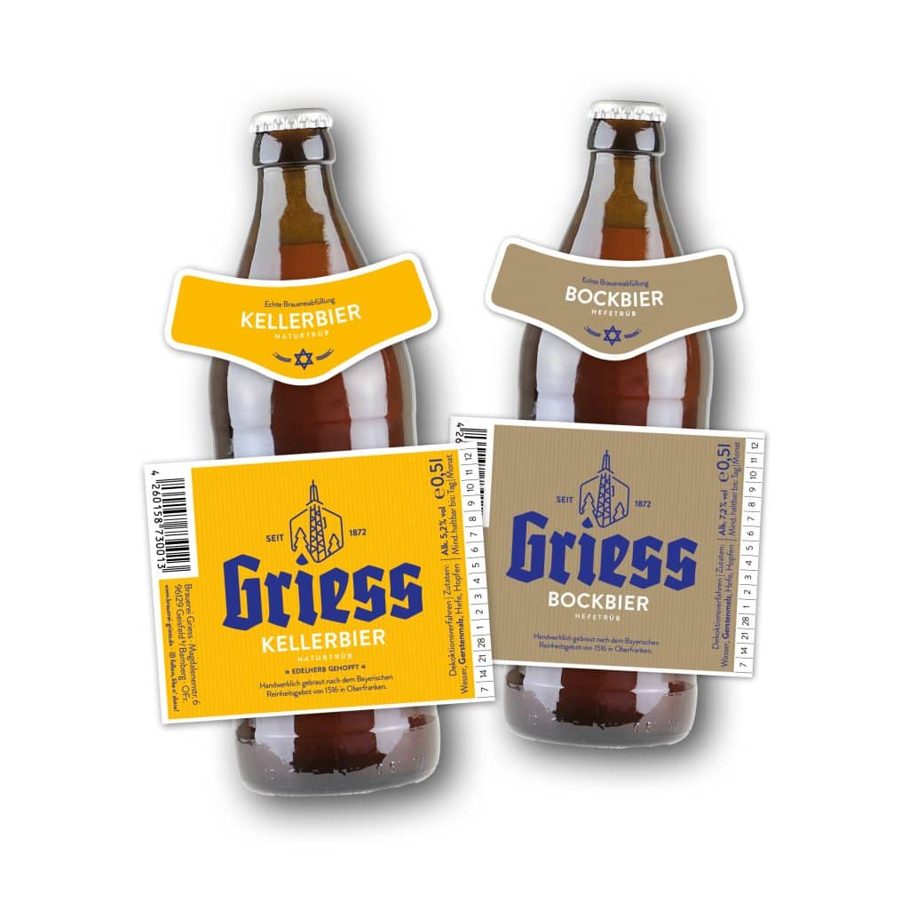 Brauerei Griess - Etiketten Design by Design & Grafikstudio KNODAN