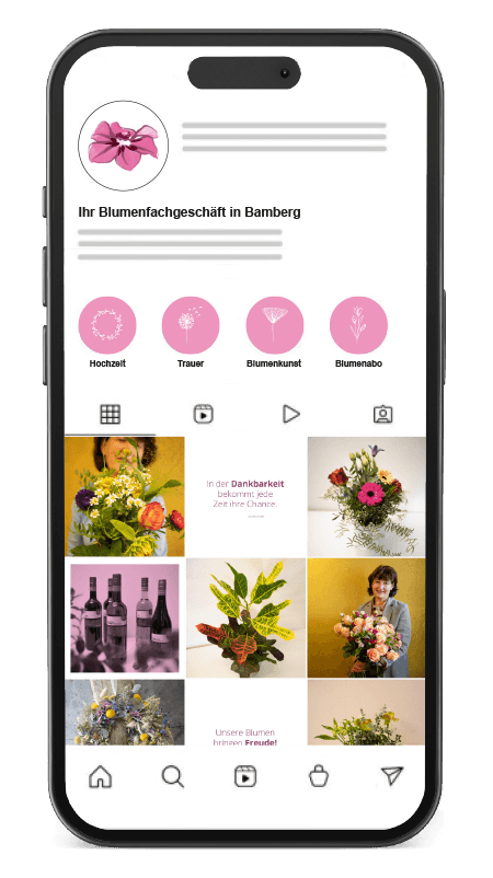 Irmis Blumenhain - Instagram Konzept by Design & Grafikstudio KNODAN