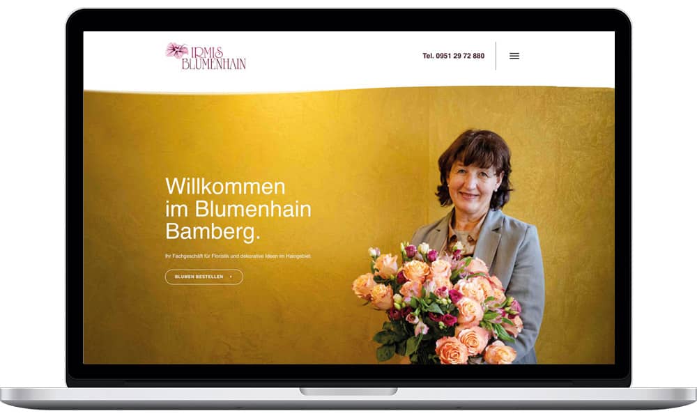 Irmis Blumenhain - neue Webseite by Design & Grafikstudio KNODAN