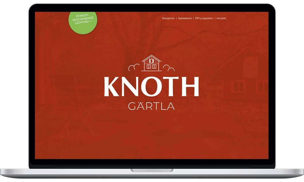 Biergarten "Knoth Gärtla" - Webdesign by Design & Grafikstudio KNODAN