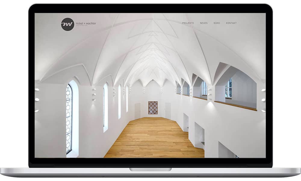 Nickel Wachter Architekten - moderne Webseite by Design & Grafikstudio KNODAN